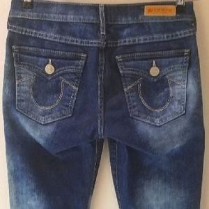 True Religion SERENA Acid Wash Skinny Denim Blue Jeans 26